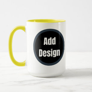 Mug Créez votre propre bleu gris foncé personnalisé