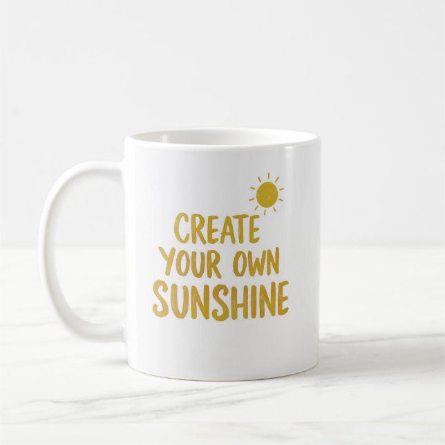Mug Créez votre propre citation de soleil sur (Gauche)