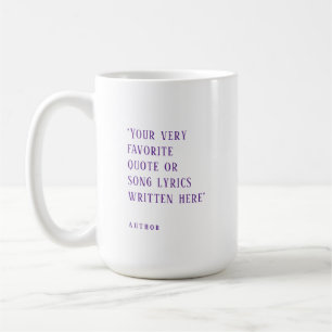 Mug Créez votre propre citation préférée violet