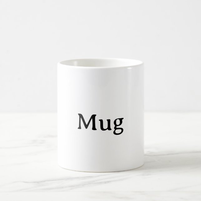 Mug Créez Votre Propre Classique Simple Personnalisé (Centre)