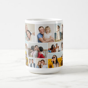 Mug Créez votre propre collage de 12 photos