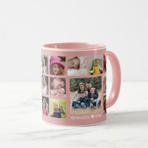 Mug Créez Votre Propre Collage De 22 Photo Nom De Fami