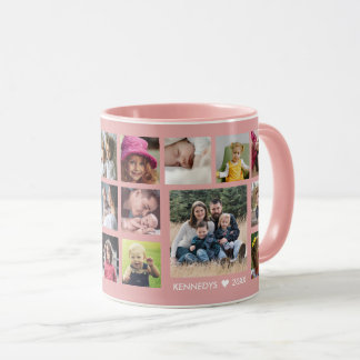 Mug Créez Votre Propre Collage De 22 Photo Nom De Fami