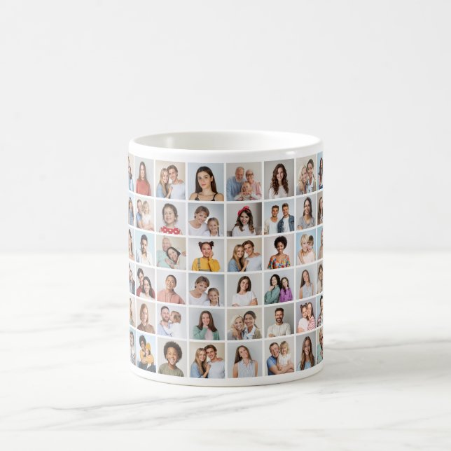 Mug Créez Votre Propre Collage de 48 Photos (Centre)