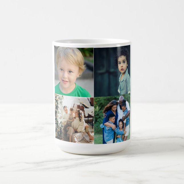 Mug Créez votre propre collage de 4 photos (Centre)