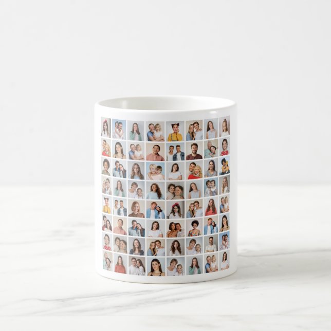 Mug Créez votre propre collage de 64 photos (Centre)