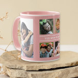 Mug Créez Votre Propre Collage De 6 Photo Nom De Famil<br><div class="desc">Photo personnalisée collage tasse à café pour personnaliser avec 6 photos et nom de famille.</div>