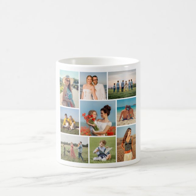 Mug Créez votre propre collage de 9 photos (Centre)