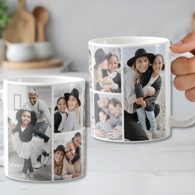 Mug Créez votre propre collage de photos (Create Your Own Photo Collage Coffee Mug)