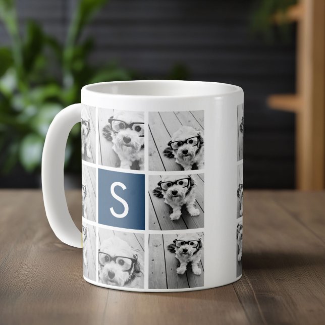 Mug Créez Votre Propre Collage Instagram Monogramme Pe (Custom Photo Mug)