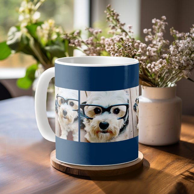 Mug Créez Votre Propre Collage Marine 4 Photos (Custom photo mug)