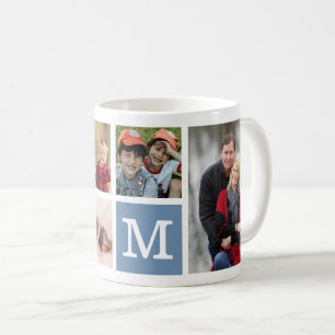 Mug Créez votre propre collection de 5 photos Monogram