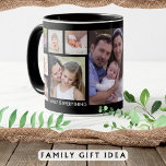 Mug Créez votre propre collection de photos de famille<br><div class="desc">Unique photo collage tasse à personnaliser avec 13 photos. Ajoutez votre nom de famille,  année pour le rendre exclusif.La citation "la famille est tout" en fait un cadeau de conservation spécial pour les vacances et les occasions spéciales.</div>
