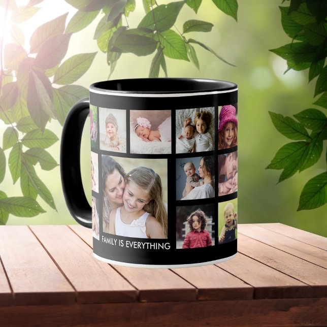 Mug Créez votre propre collection de photos de famille (Create Your Own 18 photo Collage Mug)