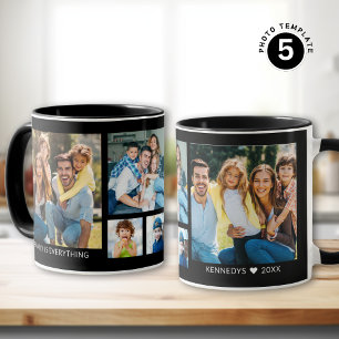 Mug Créez votre propre collection photo de famille 5 n