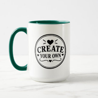 Mug Créez votre propre combo 15oz deux tons Café