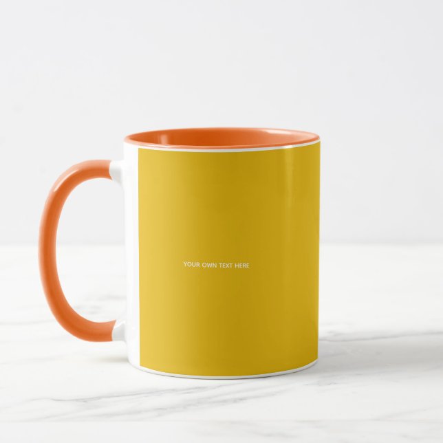 Mug Créez Votre Propre Conception Personnalisée Jaune (Gauche)