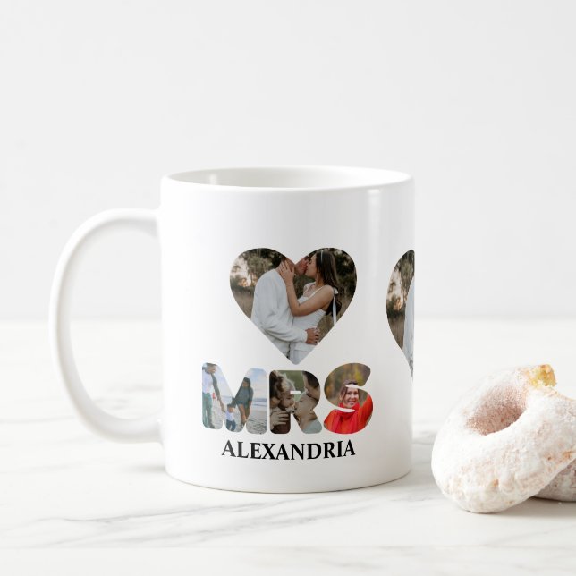 Mug Créez votre propre couple Mr et Mrs photo Matching (Avec donut)