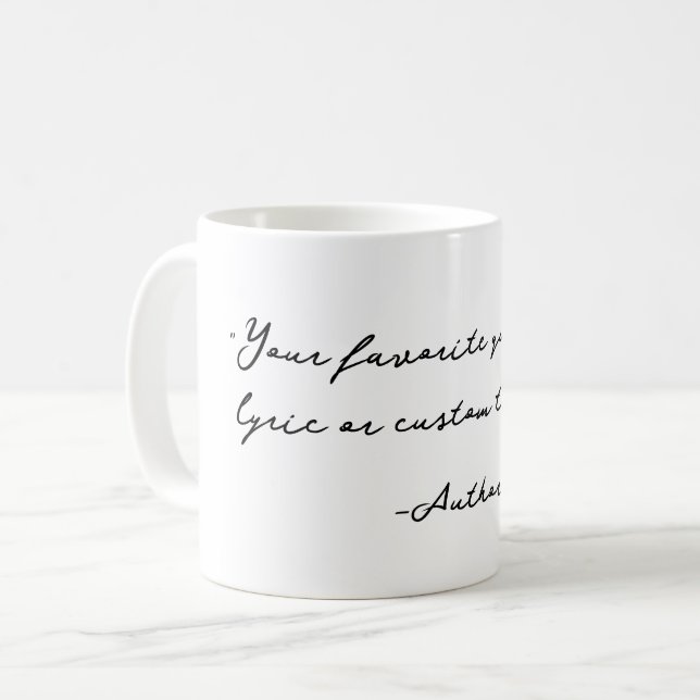 Mug Créez votre propre devis de calligraphie (Devant gauche)