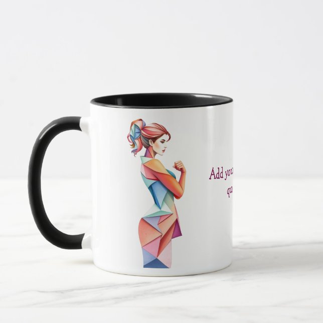 Mug Créez votre propre devis de la journée des femmes  (Gauche)