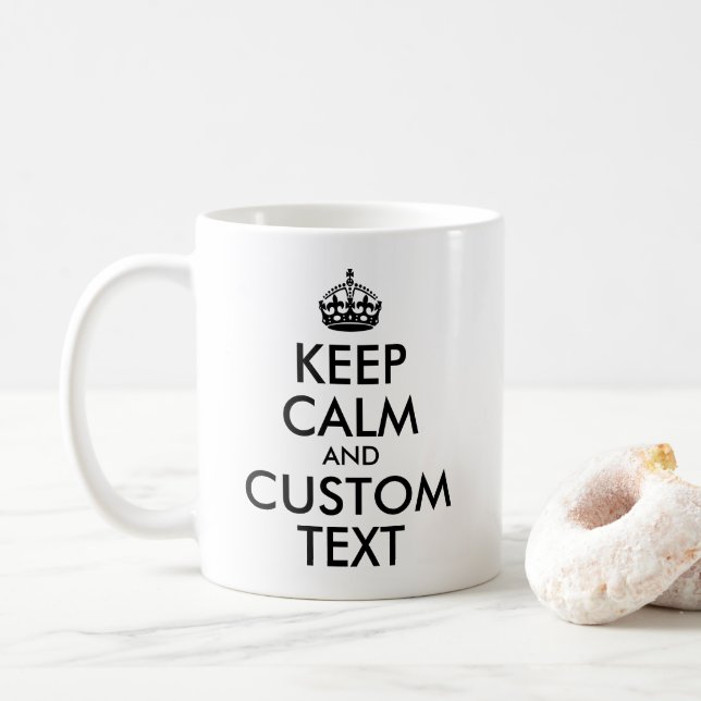 Mug Créez votre propre devis de maintien du calme en n (Avec donut)