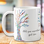 Mug Créez Votre Propre Devis De Motivation Inspiration<br><div class="desc">Cette tasse à café unique est décorée avec une mosaïque colorée Tree of Life design et une typographie stylisée. Ajoutez le devis ou le message que vous avez choisi pour le personnaliser. Cliquez sur Modifier pour modifier la police, la taille de police et la couleur de police. Mosaïque originale ©...</div>