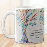 Mug Créez votre propre devis Inspirationnel / Motivati<br><div class="desc">Cette tasse à café décorative dispose d'un arbre en mosaïque aux couleurs de l'arc-en-ciel et d'espace pour vous permettre d'ajouter votre propre citation inspirante. Utilisez l'option Personnaliser supplémentaire pour modifier la taille, le style ou la couleur du texte si vous le souhaitez. Parce que nous créons notre propre oeuvre, vous...</div>