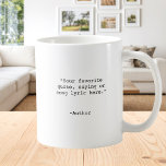 Mug Créez votre propre devis personnalisé<br><div class="desc">Créez votre propre tasse à café de devis personnalisée. Caractéristiques minimaliste personnalisable typographie de machine à écrire.</div>