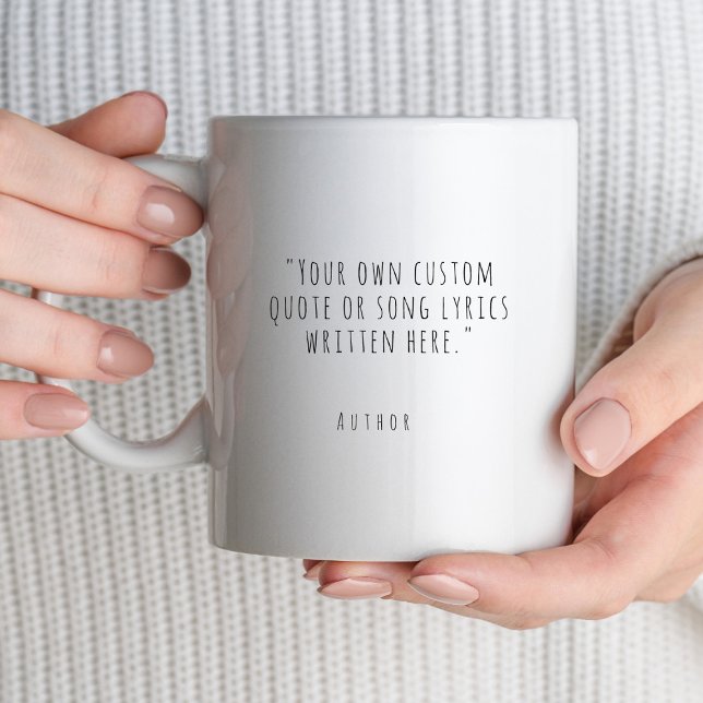 Mug Créez votre propre devis personnalisé tendance (Créateur téléchargé)