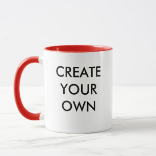 Mug Créez votre propre disque combo personnalisé RED