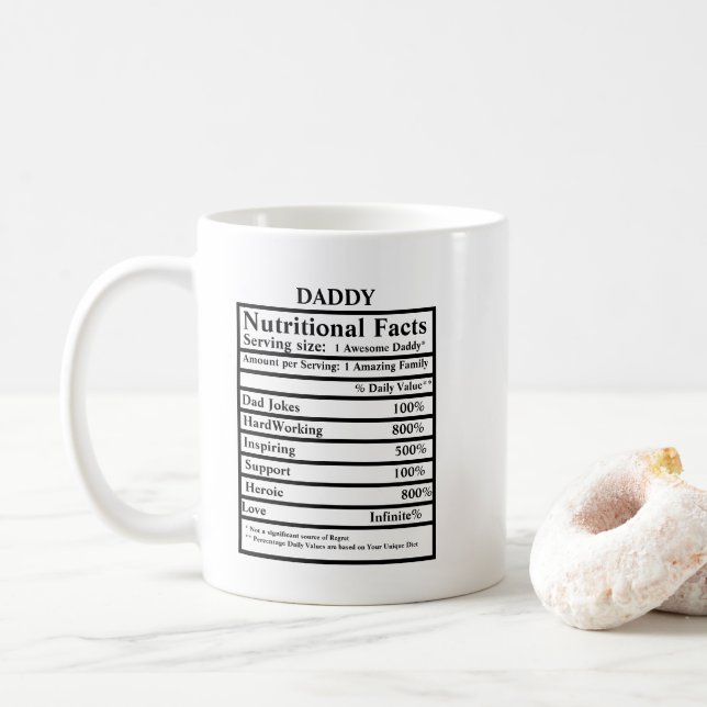 Mug Créez votre propre Fête des pères de données nutri (Avec donut)