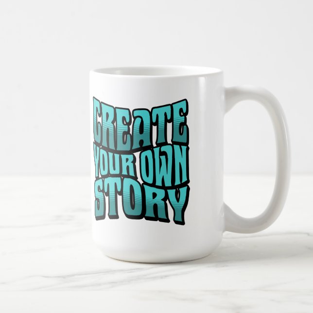 Mug Créez Votre Propre Histoire - Contour Noir (Droite)
