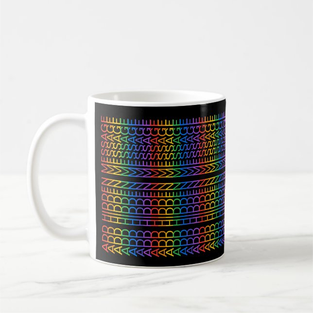 Mug Créez Votre Propre Message Caché Arc-en-ciel Amusa (Gauche)