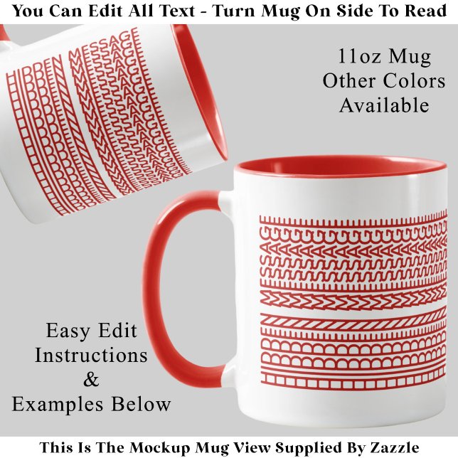 Mug Créez Votre Propre Message Caché Court Personnalis (Créateur téléchargé)