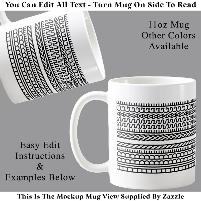 Mug Créez Votre Propre Message Caché Court Personnalis (Créateur téléchargé)