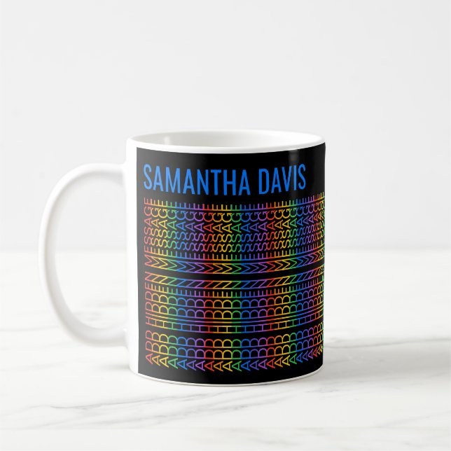 Mug Créez Votre Propre Message Caché et Nom Arc-en-Cie (Gauche)
