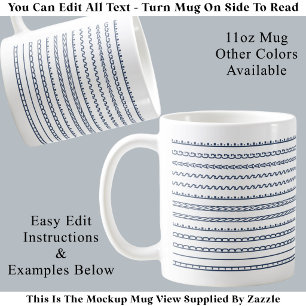 Mug Créez Votre Propre Message Caché Minimaliste Moder