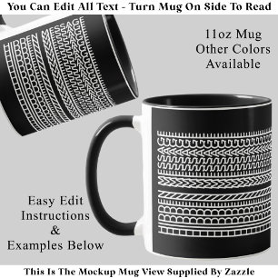 Mug Créez Votre Propre Message Court Caché Personnalis