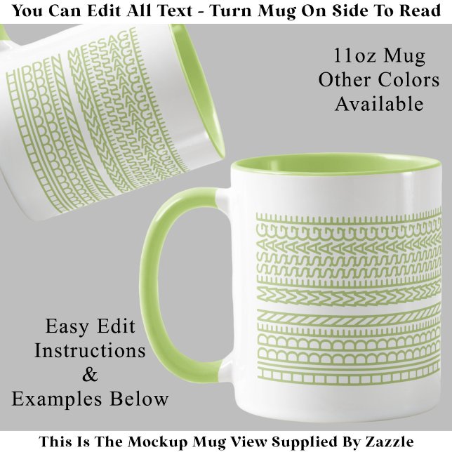 Mug Créez Votre Propre Message Court Caché Personnalis (Créateur téléchargé)
