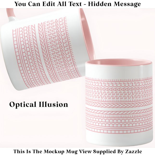 Mug Créez Votre Propre Message Court Caché Personnalis (Créateur téléchargé)