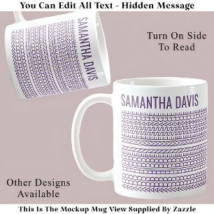 Mug Créez votre propre message et nom long caché 151PW