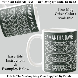 Mug Créez Votre Propre Message Long Caché & Nom 151WG