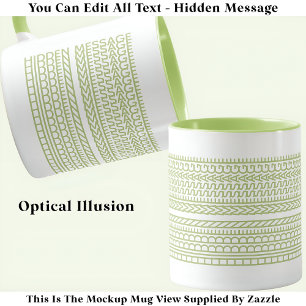 Mug Créez votre propre message masqué court personnali