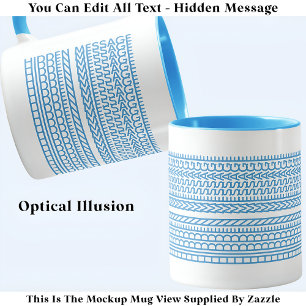 Mug Créez votre propre message masqué court personnali