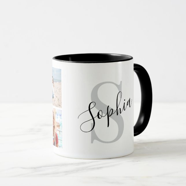 Mug Créez Votre Propre Monogramme Personnalisé de Coll (Devant droit)