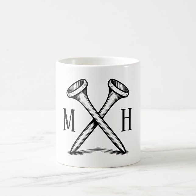 Mug Créez Votre Propre Monogramme Personnalisé de Golf (Centre)