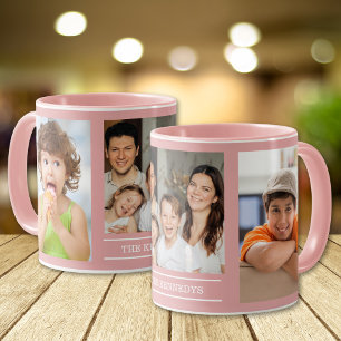 Mug Créez Votre Propre Nom de Famille 3 Collage de Pho