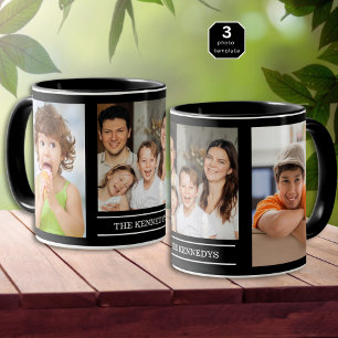Mug Créez Votre Propre Nom de Famille 3 Collage de Pho