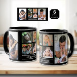 Mug Créez votre propre nom de famille 6 Photo Collage<br><div class="desc">Photo personnalisée collage tasse à café pour personnaliser avec 6 photos et nom de famille.</div>