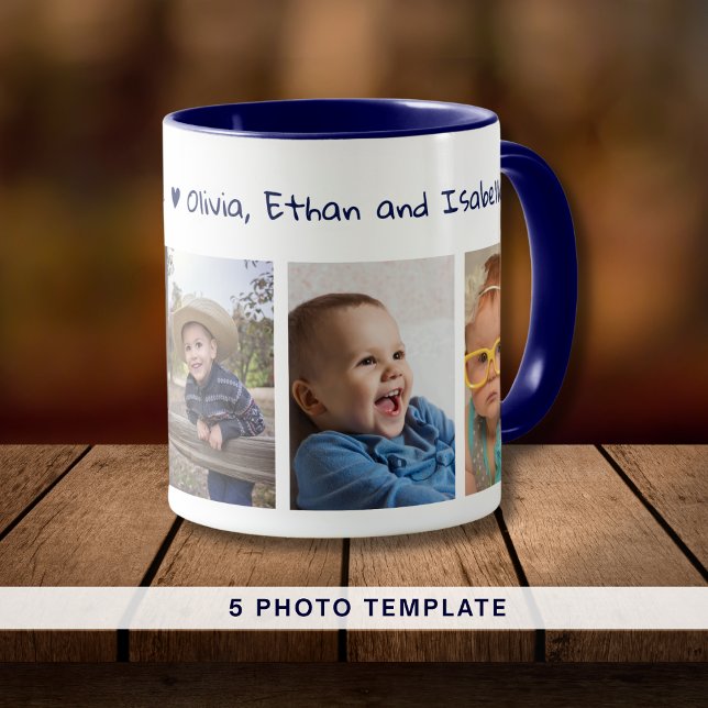 Mug Créez Votre Propre Nous Vous Aimons Pop 5 Photo Bl (Créateur téléchargé)